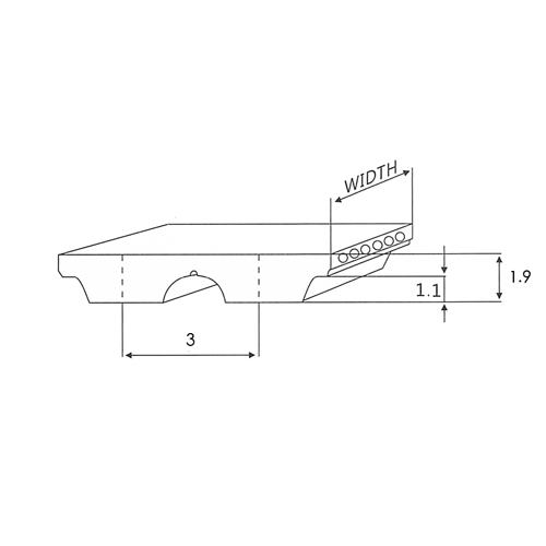 Dessin de la courroie de distribution AT3