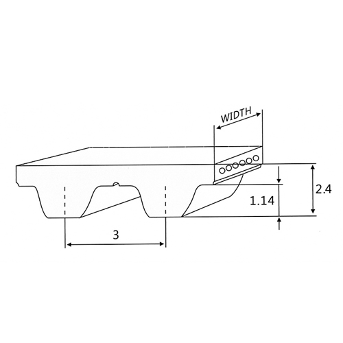 Disegno della cinghia di distribuzione S3M