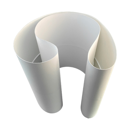 V-guide White PVC Conveyor Belt