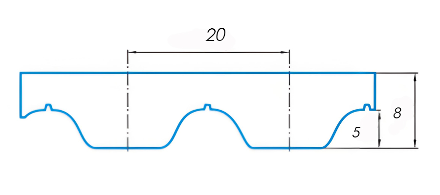 AT20 Zamanlama Kayışı Diş Profili