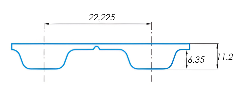 XH Timing Belt Tooth Profile